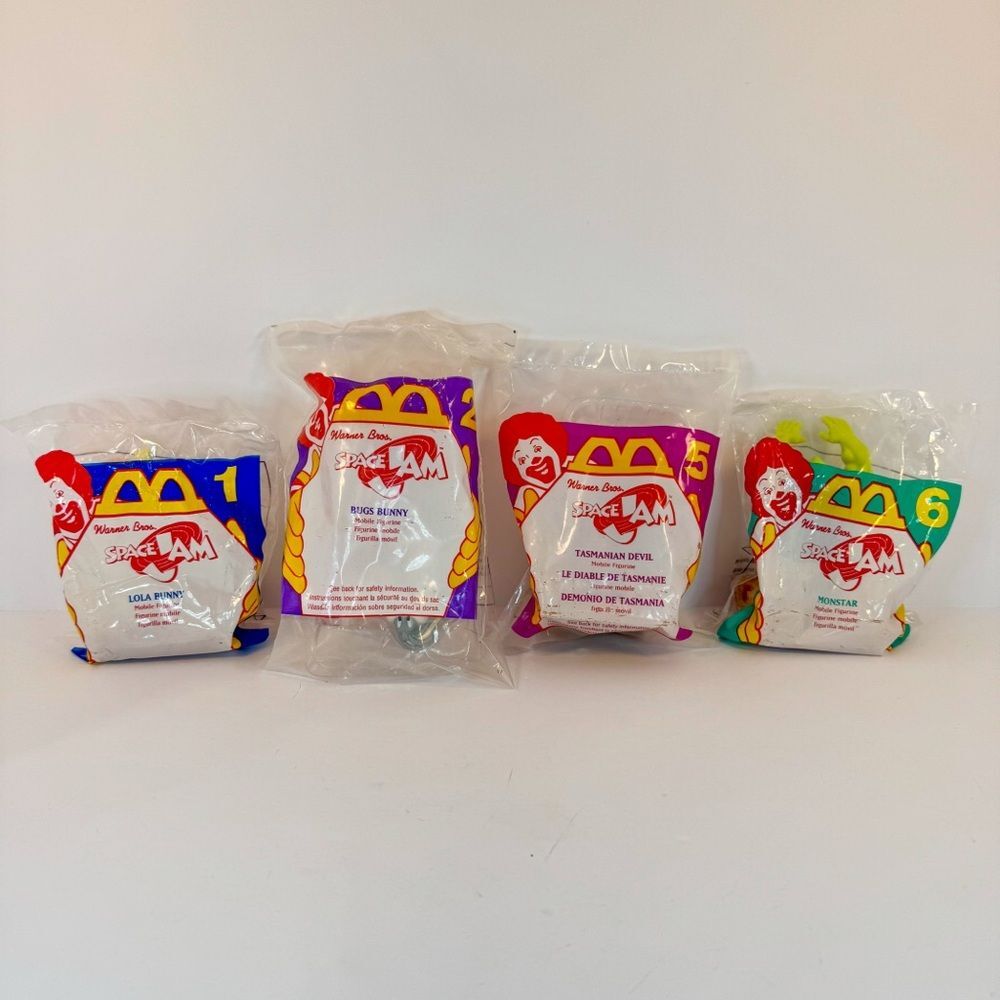 1996 McDonalds Warner Bros Space Jam Happy Meal Toys Lot | Vintage 90s NIB